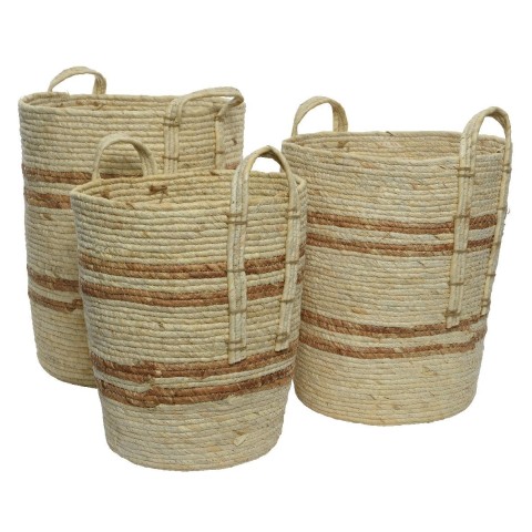 SET 3 CESTI CON STRISCE H48 D4